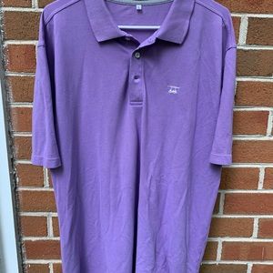 Light purple Bald head blues golf shirt